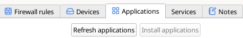 1️⃣ Install applications button disabled